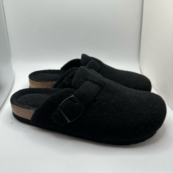CUSHIONAIRE Womens Clog 8.5 BLACK WOOL - Picture 1 of 7
